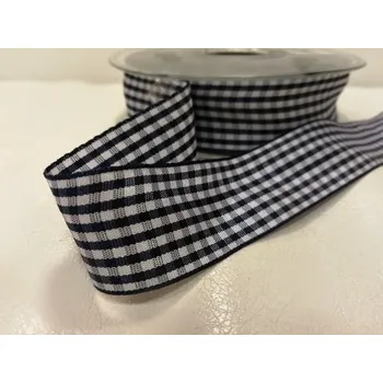 Stuha Stuha kostkovaná 25 mm - tm. modrá - 1 m