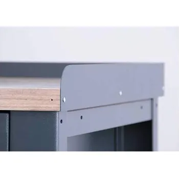 Dílenský stůl Trojstranné plechové orámování ke stolu TECHNO, délka 1400 mm.