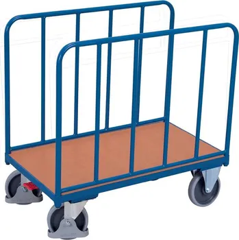 Plošinový vozík Plošinový vozík VARIOfit s podélnými bočnicemi s ocelových trubek, 1200 x 800 mm, nosnost 500 kg