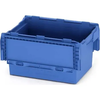Plastová přepravka pro distribuci s víkem, 600 x 400 x 240 mm