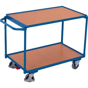 Plošinový vozík Stolní vozík VARIOfit s jedním bočním madlem, 1000 x 600 mm, nosnost 250 kg