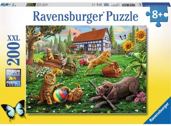 Puzzle Ravensburger Hrátky na zahradě XXL 200 dílků