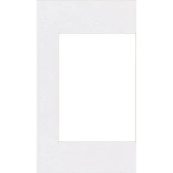 Rám na obraz HAMA pasparta 40x60cm pro fotografii 30x45cm,arkticky bílá, šikmý bílý řez