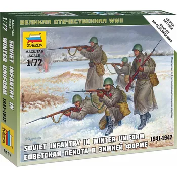 Plastikový model Zvezda Wargames (WWII) Soviet Infantry (Winter Uniform) 1:72