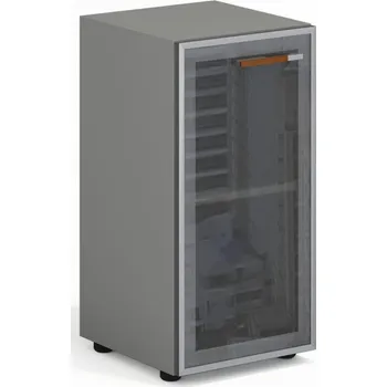 Policová skříň Lenza Skříň Wels, skleněné dveře, 39,9×42,5×80 cm Dekor: merano, Provedení: levá