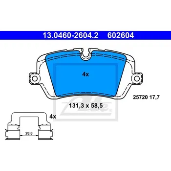 Brzdová destička ATE 13.0460-2604.2