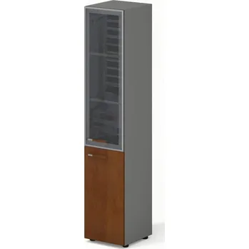 Policová skříň Lenza Skříň Wels, kombinovaná, 39,9×42,5×196,5 cm Dekor: visen, Provedení: pravá