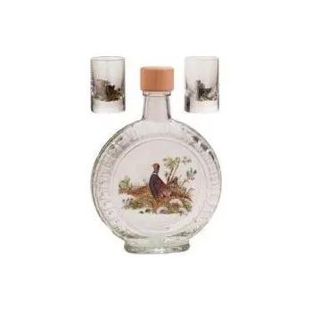 Sklenice E-myslivost Sada slivovice 1x láhev 0,35l, 2x štamprle 0,035 l pro myslivce