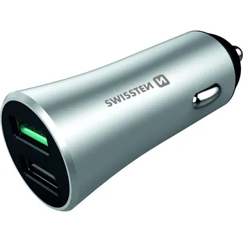 Cestovní adaptér Swissten 20111630 Adaptér quick charge 3.0 + USB 2,4A 30W metal Swissten 20111630 Adaptér quick charge 3.0 + USB 2,4A 30W metal