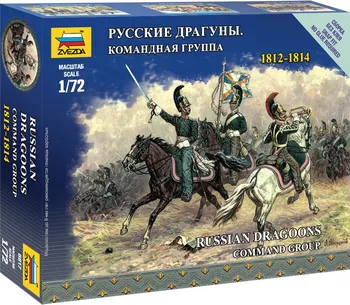 Plastikový model Zvezda Russian Dragoons Command Group 1:72