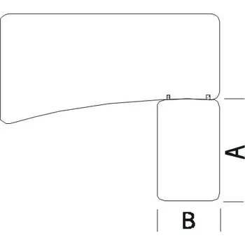 Psací stůl Lenza Přístavný stůl Wels, 90×55×76,2 cm Dekor: driftwood, Provedení: pravý