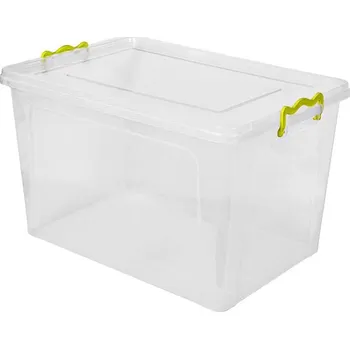 Dóza na potraviny StrongBox - nádoba s víkem z transparentního plastu, objem 55 l