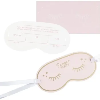 Party dekorace Ginger Ray POZVÁNKY Pamper Party Spící oči