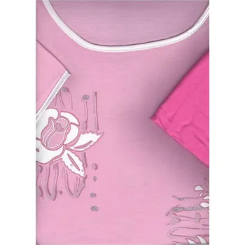 Dámské pyžamo Taro, dámské pyžamo 159-Sylwia, krátký rukáv, růžová, vel. XXL