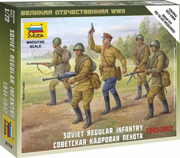 Plastikový model Zvezda Wargames (WWII) Soviet Regular Infantry 1941-42 1:72