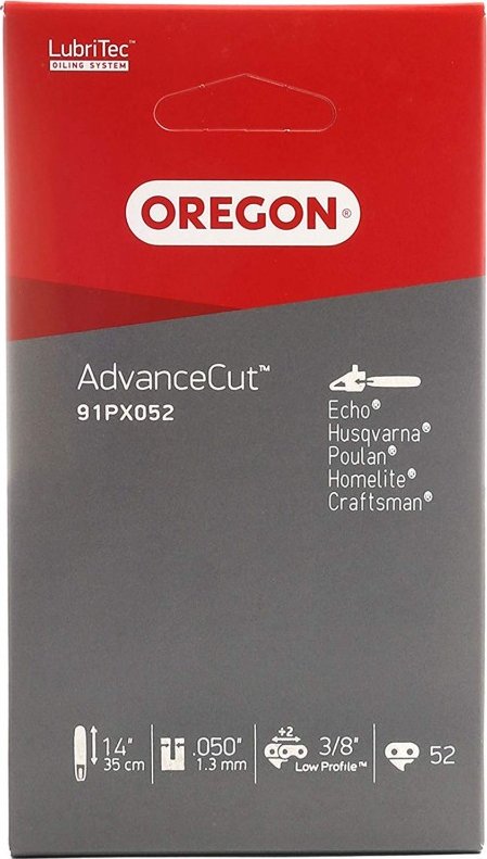 AKCE - Pilový řetěz OREGON - ADVANCECUT 3/8” 1,3 mm - 52 článků s bezp. nárazníkem (91PX052E, 91-PX 052, 91PX052X, 91VJ052)