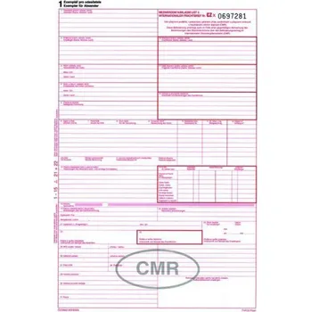 Tiskopis Nákladní list CMR 7listý