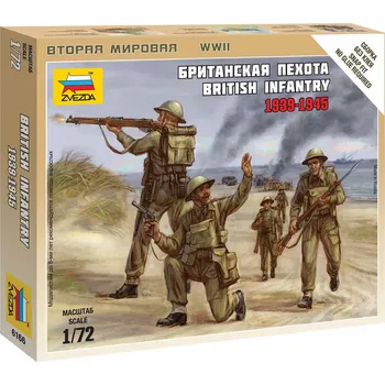 Plastikový model Zvezda Wargames (WWII) British Infantry 1939-42 1:72