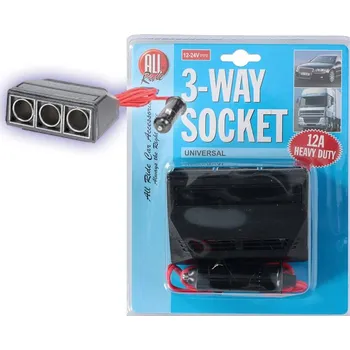 Prodlužovací kabel Roztrojka zapalovače s kabelem 12/24V - 12A