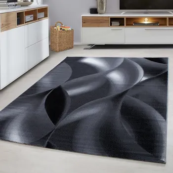 Koberec Ayyildiz Plus 8008 černý abstrakce 80 x 300 cm