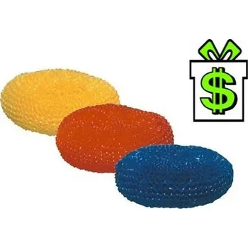 Plastová drátěnka 3 ks barevná na mytí nádobí Barevné plastové drátěnky z plastu mix barev