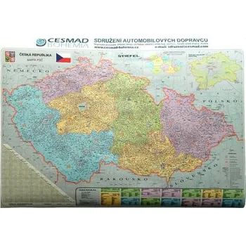 Nástěnná mapa ČR - PSČ