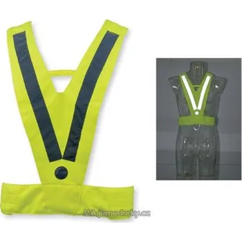 2x žluté reflexní popruhy - bezpečnostní vesta
