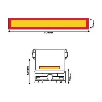 tabule reflex.návěs,vlek dlouhá 1130x200