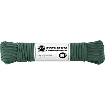 Sport ROTHCO Šňůra PARACORD polyester 550LB ø 4 mm / 30 m TMAVĚ ZELENÁ velikost: 4mm / 30m