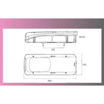 Zadní světlomet lampa zadní DAF XF105,106-levá s SPZ-zástrčka na boku