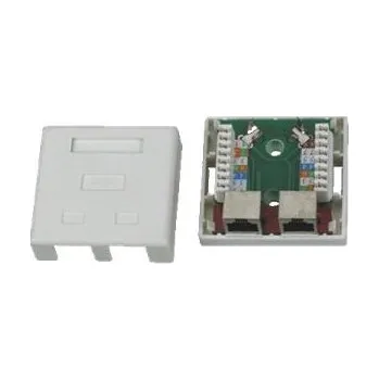 modulární přístroj a rozvaděč DATACOM STP dvojzásuvka nad omítku Cat5e 2 x RJ45 2316