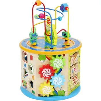 Dřevěná hračka Malatec 7711 Edukační kostka