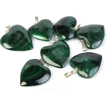 Šperk Malachit srdce přívěsek Ag závěs - CJPR831