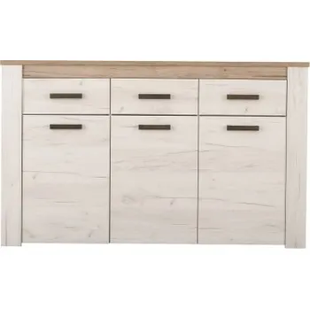 Komoda Široká komoda Henry - dub bílý/dub šedý