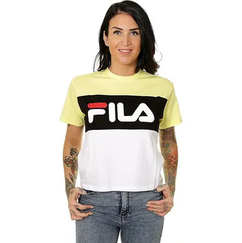Dámské tričko tričko Fila Allison - Limelight/Bright White/Black XS