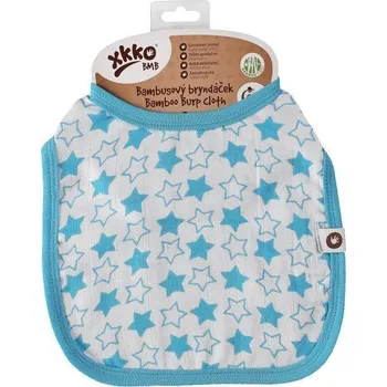 Bryndák Kikko Bambusový bryndáček Little Stars Cyan