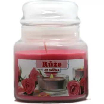 vonná svíčka ve skle růže Váha: 380 g = 445 ml (váha včetně dózy = 720 g )
