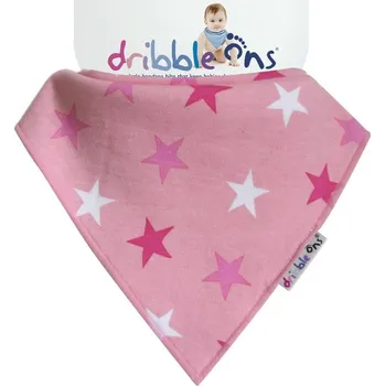 Bryndák Dribble Ons Bryndáček + šáteček DRIBBLE ONS 1ks DESIGNER Pink Stars