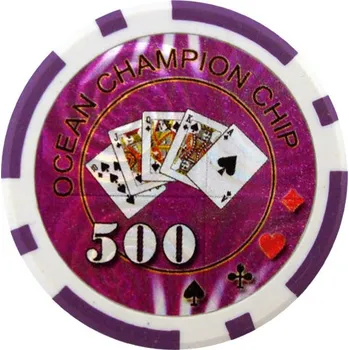 Pokerové sada 50 ks OCEAN CHAMPION Laserchips 11g hodnota 500 (50 ks OCEAN CHAMPION Laserchips 11g hodnota 500 fialová)
