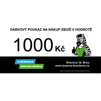 Dárkový potravinový koš LYŽÁRNA - BRUSLÁRNA Dárkový poukaz 1000,-