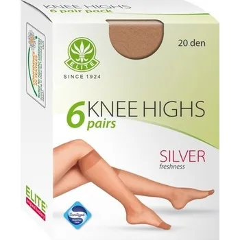 Dámské ponožky Elite Terka 6 párů • UNI • černá • podkolenky 20 DEN