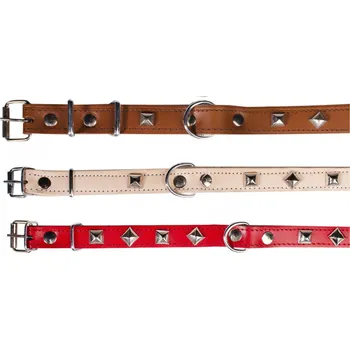 Obojek pro psa fenix Kožený obojek s plestí ozdobený černý 32cm 2