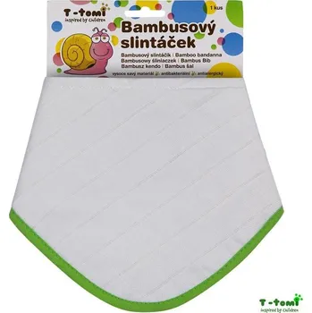 Bryndák T-tomi Bambusový slintáček Bílý se zeleným okrajem