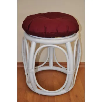 Podsedák Nábytek PEGAS Polstr na ratanovou taburetku vínový - průměr 35 cm