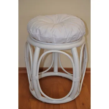 Podsedák Nábytek PEGAS Polstr na ratanovou taburetku bílý - průměr 35 cm