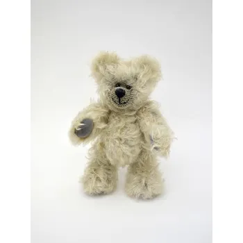 plyšák Moravská ústředna Medvěd 20 cm kloubový světle šedý