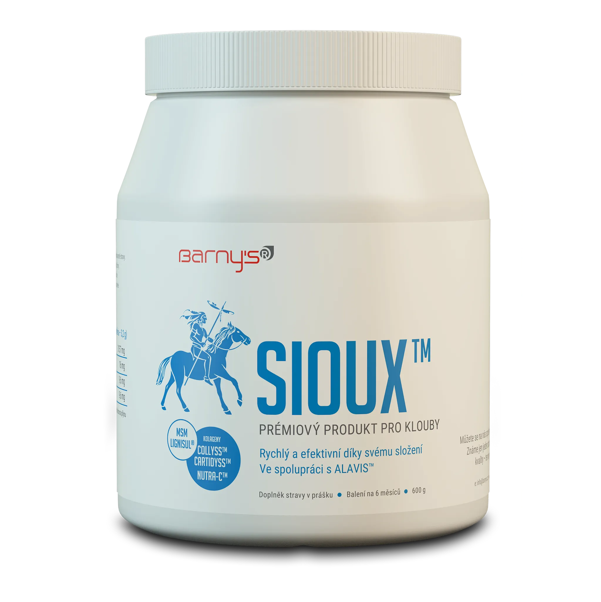 Fotografie 1 - Kloubní výživa Barnys Sioux MSM 600 g