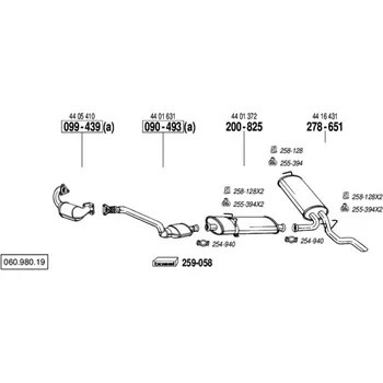 Katalyzátor katalyzátor Bosal 090-493