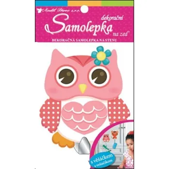 Samolepící dekorace Samolepky na zeď sova-věšáček 17x10cm