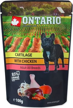 Krmivo pro psa Ontario Dog Cartilage with Chicken in Broth 100 g